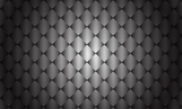 Vector illustration featuring a repeating diamond‑shaped quilted pattern with raised, padded effects. Gradient shading creates a three‑dimensional metallic or leather‑like sheen, giving the design dep