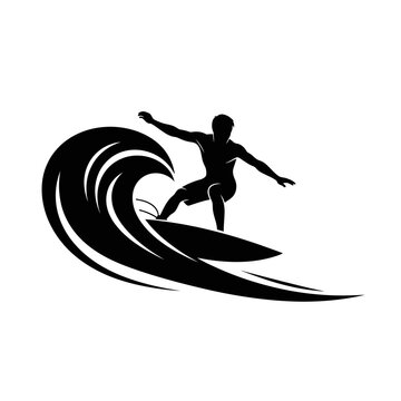 Man surfing on a wave board.