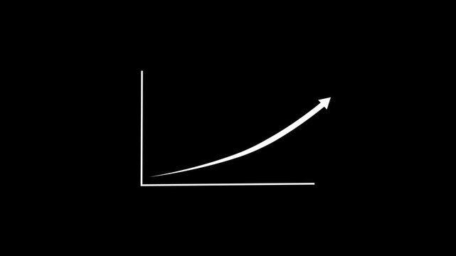 Arrow trajectory progression showing increasing speed on black background high quality