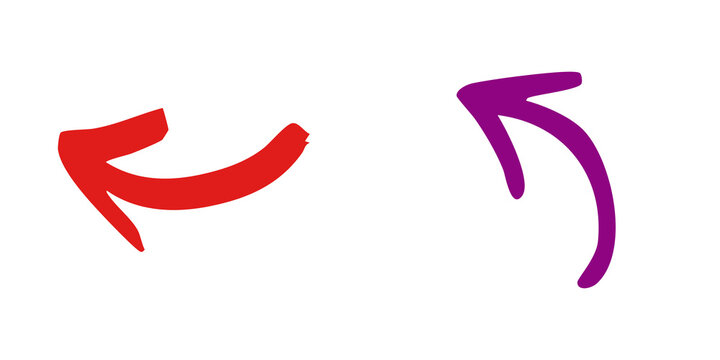 Red and purple back arrows icon isolated on transparent background