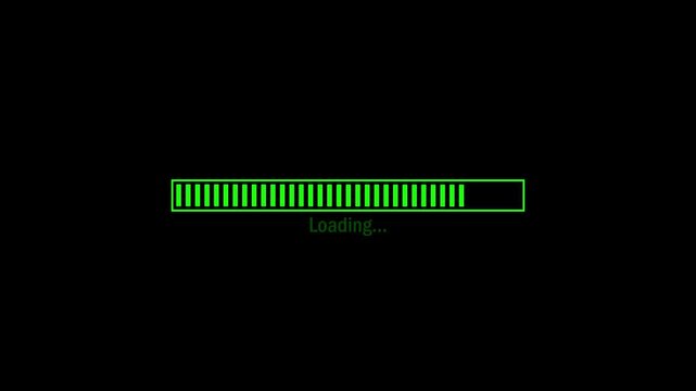 Loading bar progression sequence digital download progress three stages high quality