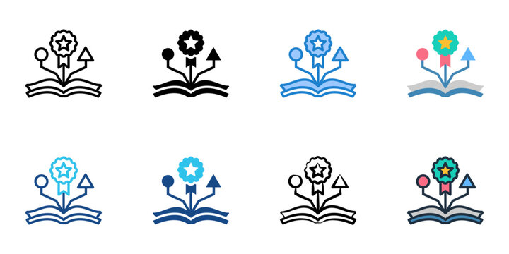 Brand storytelling icons set multiple style collection. Editable stroke 
