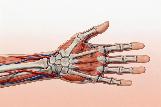 Anatomical illustration of human hand