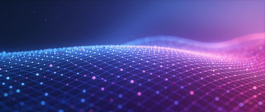Neon mesh abstract background digital wave glowing grid futuristic landscape data flow technology minimal design smooth gradient cyber space neon mesh wave abstract technology digital gradient glow