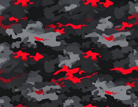 Red, gray, black camo