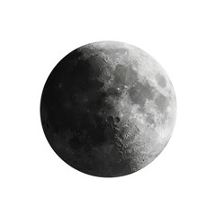 Naklejka premium Crescent moon with craters isolated on transparent background