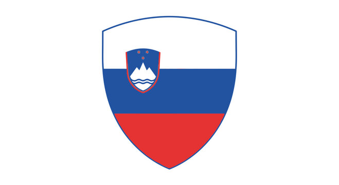 Slovenia National Emblem Shield Flag Vector Graphic