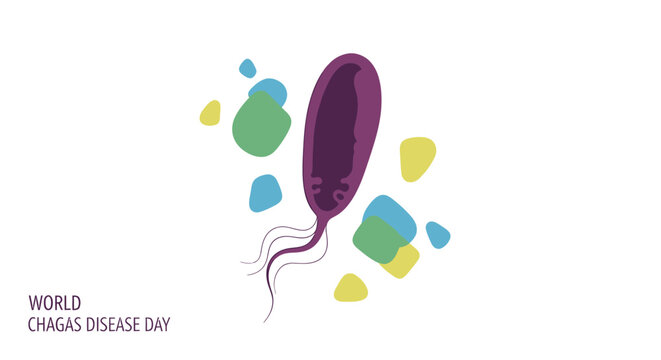 Chagas disease parasite illustration.