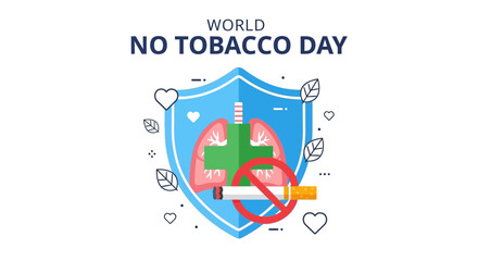 Obraz premium World No Tobacco Day awareness campaign symbol.