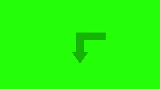 Green screen arrow pointing down animation sequence footage high quality professional