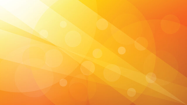 Abstract Warm Orange and Yellow Background with Light Rays and Bokeh