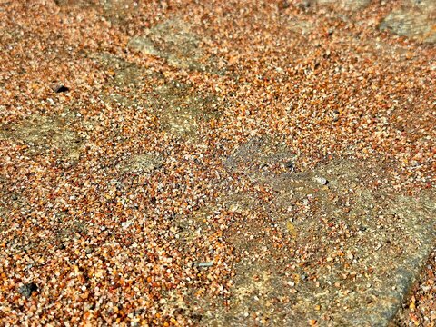 Coarse Sand and Gravel Texture on Stone Surface
