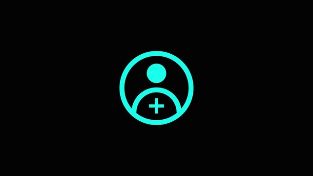Medical Healthcare User Profile Avatar Symbol with Plus Sign for Addition or Medical Care medical healthcare symbol.