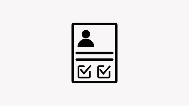 Identity verification with checkmark on document verification user profile authentication.