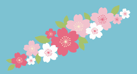 Fototapeta premium Pink and White Flowers.