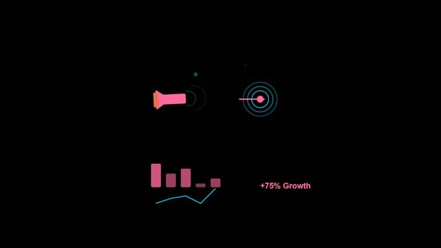Red target with arrow business web technology icon illustration vector concept