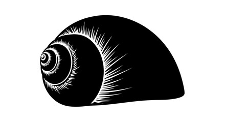 Detailed illustration of a snail shell. © khusnul