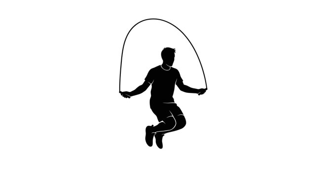 Person jumping with skipping rope.