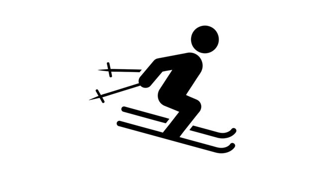 Person skiing down mountain with skis.