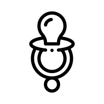 pacifier line icon
