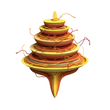3D Illustration of Golgi Apparatus Cell Organelle