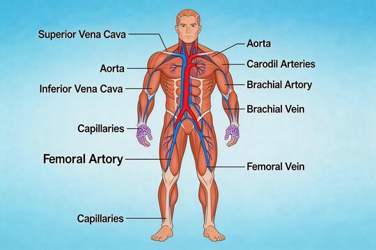 Human circulatory system diagram