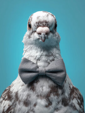 pigeon with a bowtie