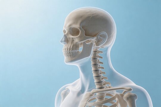 Human skeleton head and neck