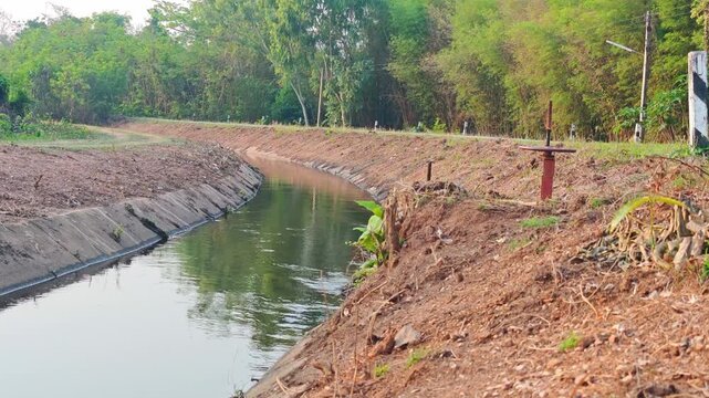 Irrigation canals, sluice gates