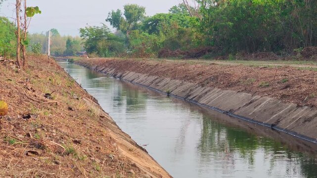 Irrigation canals, sluice gates