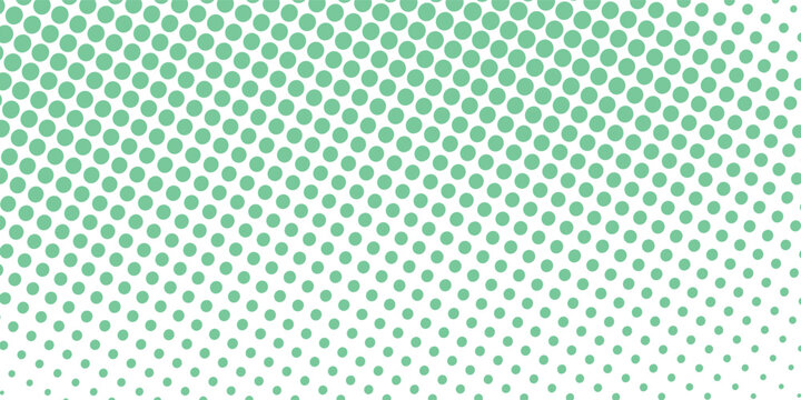 Vibrant Mint Green Halftone Dot Pattern Background