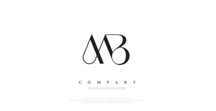 Initial MB Logo Design ElegantPrint