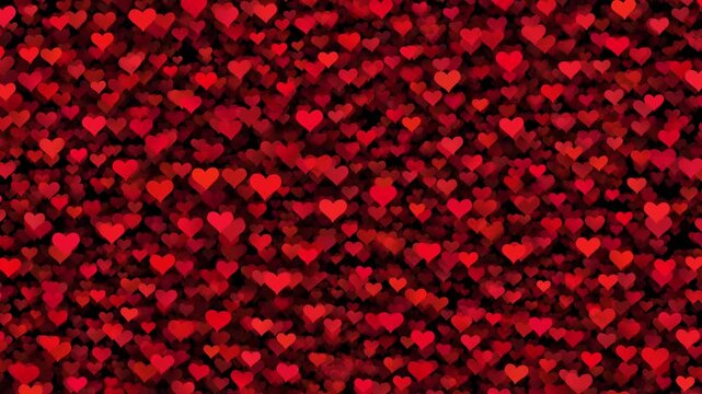 red hearts background motion video
