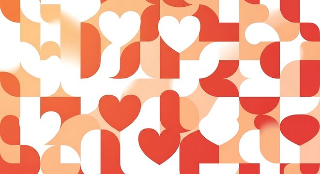 Valentines Day heart pattern background.