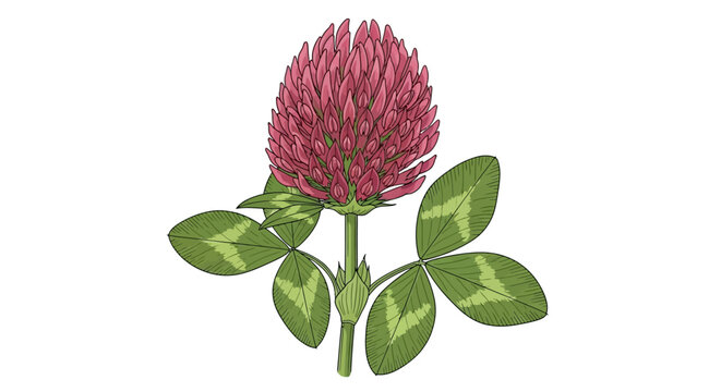 Red clover flower illustration