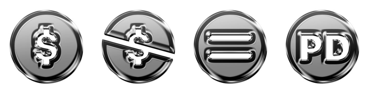 Set 3D crystal creative commons commercial, creative commons nc, creative commons nd, and creative commons pd sign pictograms. Copyright icon collection and design. Glossy icon.