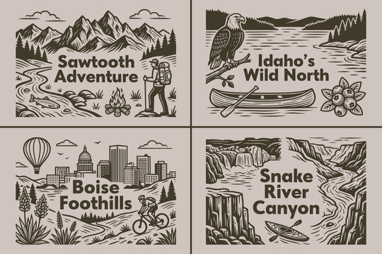 Idaho Wilderness and Adventure Poster Collection