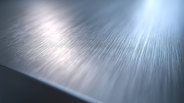 Brushed metal surface with texture and reflections creating a modern look and feel 