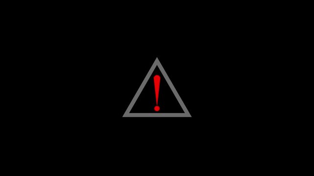 Warning sign progression showing increasing intensity three frames high quality professional