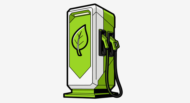 Electric vehicle charging station icon.