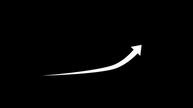 Arrow shapes progression minimalist white silhouettes on black background high quality