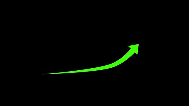 Green arrow progression illustration on black background high quality professional detailed