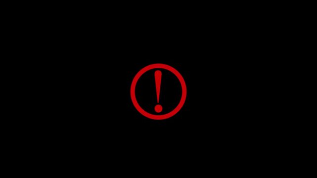Warning sign icon sequence three frames showing increasing intensity high quality