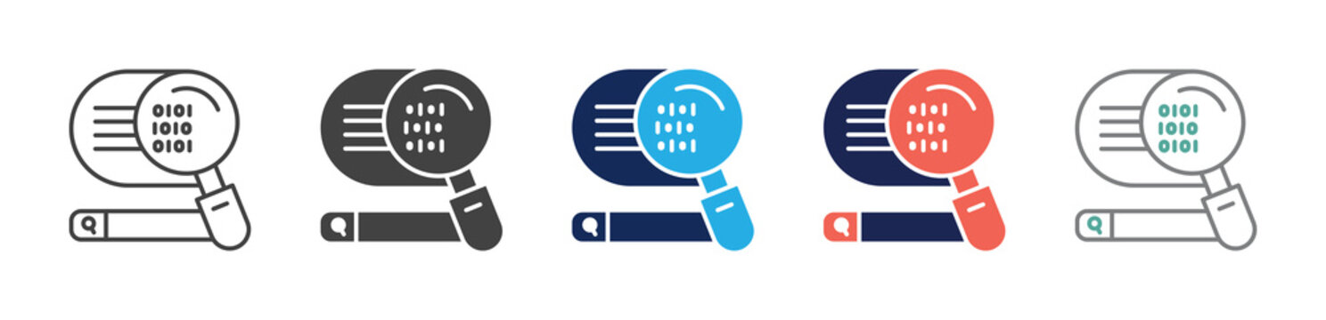 dual approach icon set consisting of multiple styles. vector illustration