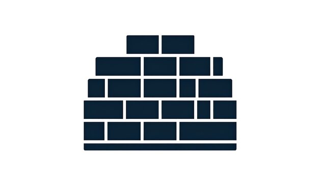 Stacked dark-blue bricks