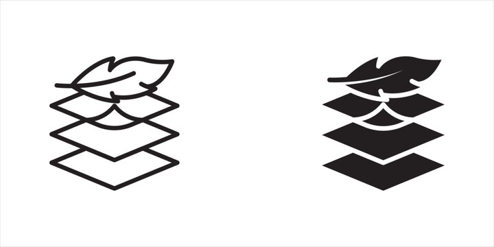 fabric with feather filler icon set, high comfort structure, less weight, vector illustration on white background