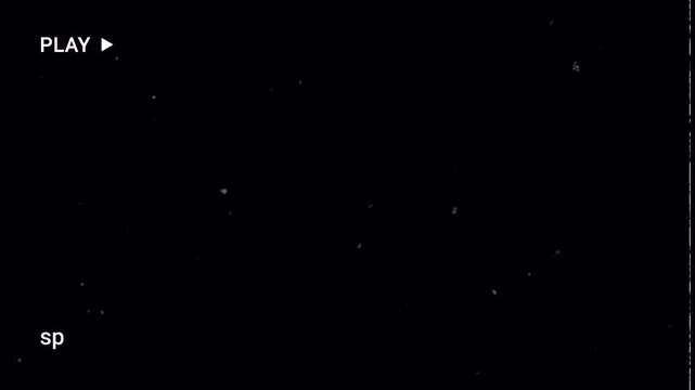 play film grain overlay animation vintage recording effect, Old Vintage Retro analog type VHS play tape alpha channel. 4K video