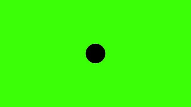 Black circle moving across green screen footage high quality professional detailed