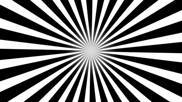 Optical illusion pattern with radiating lines black and white high quality