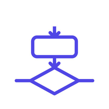 Algorithm Flowchart Process Decision Vector Icon